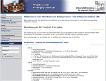 Tablet Screenshot of ap.physik.uni-konstanz.de